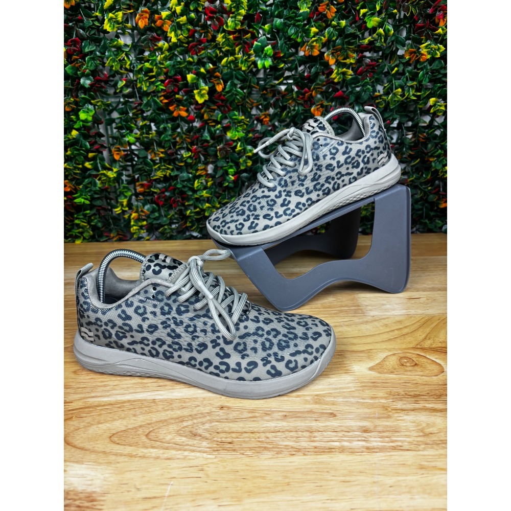 Strike MVMNT Haze Trainer Grey Leopard Print Cross Training Shoes Women 7 Men5.5